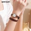 Reloj Cuadrado Pequeño Sanda de Venta Caliente Estilo Retro Minimalista, Reloj de Cuarzo de Moda y Elegante para Mujer, Reloj de Pulsera Simple y Único para Mujer