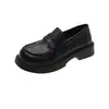 Sapatos de couro com sola macia, sapatos sociais estilo britânico com sola grossa, novos mocassins de outono 2026 para mulheres, sapatos formais versáteis, sapatos JK