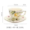 Conjunto Europeu Retro de Xícaras de Café Creme Xícara e Pires de Cerâmica Francesa Conjunto de Chá para Chá da Tarde Britânico Caneca Copo de Água