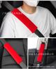 Cinto de segurança para carro, ombreira alongada, masculina e feminina, macia, cor sólida, curta, pelúcia, capa protetora, suprimentos para interior do carro, logotipo do carro