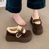 Botas de neve femininas com sola grossa para aumentar a altura, novo modelo de 2026, mais vendidas no inverno, forradas com pelúcia, espessadas, quentes, peludas, estilo Birkenstock