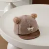 Gorro para Bebé para Otoño e Invierno, Lindo Gorro de Pana con Pompón y Pico de Pato, Gorra de Béisbol Súper Adorable y Cálida para Niños y Niñas