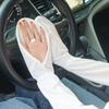 Protección Solar Mangas de Mano de Seda de Hielo Fino Guantes Verano Conducción y Ciclismo Cubremanos Sueltos y a la Moda Hombres y Mujeres Hilo Anti-Violeta