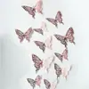 Pegatinas de Pared Mariposa Hueca de Colores Estéreo 3D, Pegatinas para Refrigerador, Decoración de Pared de Fondo, Pegatinas Creativas de Mariposa con un Toque de Lujo