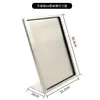 Suporte de Mesa A4 Personalizado em Aço Inoxidável Suporte de Mesa para Display de Cartões Três Painéis Suporte de Mesa para Cardápio Loja de Café Chá com Leite Suporte de Preços Suporte para Pedidos