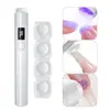 Suporte de Mesa Portátil para Nail Art com Tira de Silicone e Rotação de 360 Graus, Suporte Multifuncional para Pontas de Unha e Lâmpada de Cura