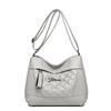 Primavera e Outono Nova PU zíper bordado losango ombro único crossbody casual bolsa feminina fábrica atacado direto comércio exterior exportação