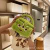 Bolsa de cosméticos de peluche Kabi con dibujos animados, bolsa de almacenamiento de gran capacidad, portátil para estudiantes, bolsa de viaje para artículos de tocador y cosméticos