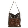Mochila Transfronteiriça Estampa de Leopardo Retrô 2025 Nova Moda Mochila Feminina Grande Capacidade Multifuncional Mochila de Ombro