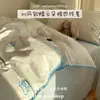 Juego de Cama Individual de Cuatro Piezas Algodón Puro Nueva Funda de Edredón Bordada Sábana Juego de Tres Piezas para Dormitorio Estudiantil
