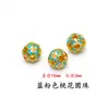 Cobre Puro Cloisonné Esmalte Agujero Pasante Incrustado Hueco Cuentas Sueltas DIY Pulsera Creativa Cultural Pulsera Joyería para Ropa Accesorios