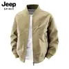 Nueva Chaqueta de Trabajo Multibolsillos para Hombre Otoño/Invierno 2025 Moda Tendencia Cuello Alto Casual Estilo Coreano Chaqueta Abrigo