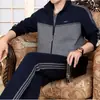 Traje Esportivo para Meia-Idade e Idosos Masculino Primavera e Outono Tamanho Grande Manga Longa Masculino de Meia-Idade Casual para Corrida Roupa Esportiva Traje de Pai