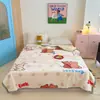 Manta de Veludo Leite Coração Delicado 1.5m Manta de Soneca Lã Coral Sofá de Escritório Jardim de Infância Manta de Lançar Lã
