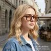 Nuevas Gafas de Sol Retro de Media Montura Doble Rayo Montura Grande Gafas de Sol de Celebridad de Internet para Fotografía Callejera Gafas de Sol Personalizadas de Alta Gama para Mujer