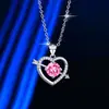 2022 Nuevo Estilo cadena para clavícula perforada corazón collar con forma de corazón de amor ins nicho femenino Regalo del Día de San Valentín 520 para novia
