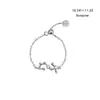 Anillos Zodiacales Versátiles Transfronterizos con Descuento para Mujer, Cadena de Borla Versátil de Circonita Ajustable Moda Joyería de Nicho