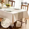 Nuevo Mantel para Mesa de Comedor de Seis Plazas, Color Sólido, Estilo Simple, Cubierta para Mesa de Café, Mantel Rectangular para el Hogar, Impermeable, Imitación Algodón y Lino