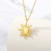 AliExpress nuevo collar sencillo de girasol personalidad moda viento frío colgante retro una generación de pelo