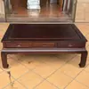 Mesa de centro grande em treliça de abacaxi de madeira maciça para apartamento pequeno mesa de centro retangular mesa de canto jacarandá todo jacarandá dourado mesa lateral de sofá