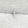 Pendientes de Estrella de Cuatro Puntas Pequeños de Aleación de Titanio Astmf-136 Titanio G23 Nuevo Rosca Interna Pendientes de Labio de Estrella de Cuatro Puntas Accesorios
