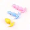 Tapón anal de gelatina, cuentas de tracción SM, cola erótica, entrenamiento anal al aire libre, juguete de expansión anal, productos sexuales para adultos