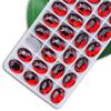 Taladro ovalado cosido a mano de espalda plana con doble agujero taladro de vidrio cosido a mano color liso ropa con taladro DIY taladro de cristal taladro caliente brillante