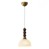 Luminária Pendente de Cabeceira LED Vintage Estilo Sul-Asiático para Quarto, Luminária Criativa Retro Wabi-Sabi para Entrada Corredor