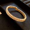 Pulsera de Flores con Letras de Zirconia de Lujo Ligero Moda Pulsera Elegante de Alta Gama Nicho Exquisito para Viajeros Pulsera Versátil para Mujer