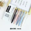 Caneta gel de pressão ST cabeça alto valor de cor caneta branca pequena caneta pincel para exame de estudante caneta preta material de escritório caneta esferográfica caneta de assinatura