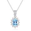 Colgante Baolita Color Natural Explosivo Plata Esterlina s925 Collar para Mujer Sentido del Diseño Avanzado Cadena Clavícula Exclusivo Transfronterizo para Mujer