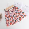 Fornecimento Direto da Fábrica Shorts de Algodão e Seda Feminino Verão Finos Florais Japoneses Caimento Elástico na Cintura Pijama Algodão Artificial Calça Única
