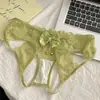 "Encanta llevar, encanta quitarse" bragas sexys y seductoras de encaje para mujer, caladas con detalle de lazo, entrepierna abierta, tanga de tiro bajo