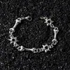 Nuevo Pulsera de Aleación Estilo Hip-Hop Personalidad Clásica Hueso de Perro Estrella Hexagonal Parche Parche Estilo Ins