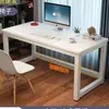 Escritorio de Computadora, Doble Escritorio, Escritorio Sencillo, Escritorio para Dormitorio y Estudio en Casa, Escritorio Sencillo para Escribir, Escritorio Rectangular de Oficina