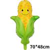Verão Dos Desenhos Animados Vegetal Fruta Melancia Abacaxi Cereja Forma Decorativa Balão De Filme De Alumínio Balão De Decoração De Festa Infantil