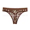 Amazon Transfronteiriço Popular Tanga com Estampa de Vaca Confortável Sem Costura Aliexpress Europeu e Americano Cintura Média Moda Íntima Feminina