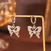 Pendientes de mariposa de acero inoxidable 304 transfronterizos, impermeables y que no se decoloran, moda para mujer en oro real, accesorios de acero de titanio europeos y americanos
