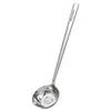 Cuchara de Acero Inoxidable 316L Profundizada de Fondo Plano, Cuchara de Sopa de Mango Largo Exquisita de Gama Alta, Cuchara de Mesa Doméstica de Grado Alimenticio, Cuchara Estilo Coreano