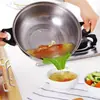 Utensílios de Cozinha e Panelas Anti-Derramamento Borda Defletora de Boca Redonda Silicone Defletor de Líquido Bico para Sopa Utensílios de Cozinha