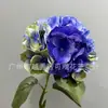 Hortênsia Grande de Haste Única Realista com Folhas em Cores Sonhadoras para Decorações de Casamento e Adereços de Fotografia
