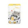 Funda para tarjeta de corazón de niña mapache estudiante de campus tarjeta de comida control de acceso a autobús insignia certificado cordón largo soporte protector