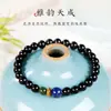 Pulsera de Obsidiana y Jade Hetian Doble Pixiu Oro Obsidiana Pulsera de Cuentas de Buda para Pareja Hombre y Mujer Piquiu Zodiaco Tigre Nacimiento Buda