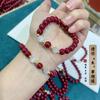 Set de Buda de Cinabrio Alta Calidad Alto Contenido Arena Dorada Púrpura de Cinabrio Arena Imperial Arena Roja Collar Pulsera Aretes de Cinabrio