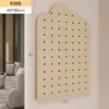Estante de Pared con Tablero Perforado de Madera Estante para Flores de Balcón Colgante de Pared para Plantas Verdes Estante de Exhibición de Pared con Forma de Fondo para Sala de Estar