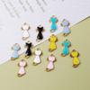 Pingente de gato multicolorido faça você mesmo, moda fofa, desenho animado, liga, gota de óleo, colar, chaveiro, acessórios, fabricantes
