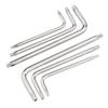 Chave Allen de Aço Carbono Niquelado, Chave de Fenda Hexagonal Interna em Forma de Cruz com Furo T10T15T20T25T30T40T5