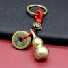 Llavero de Calabaza de Latón Moneda de los Cinco Emperadores Colgante Pequeño Decoración para Coche Mercado Mayorista de Yiwu Artículos Pequeños de Venta Caliente