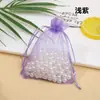 Bolsa de fio de pérola lisa de fábrica, bolsa com cordão, bolsa de presente, embalagem de doces, bolsa de joias, bolsa de organza
