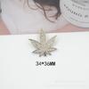 Broche de aleación irregular con incrustaciones de diamantes de imitación hojas copo de nieve molino de viento pin decoración para ropa bolsa broche galvanizado venta al por mayor
